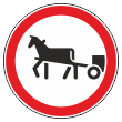 Дорожный знак 3.8 «Движение гужевых повозок запрещено» (металл 0,8 мм, I типоразмер: диаметр 600 мм, С/О пленка: тип В алмазная)